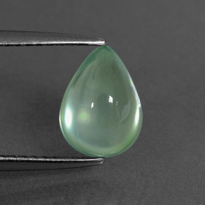 Prehnite Vert naturelle En forme de poire, 2.30 ct, Transparent