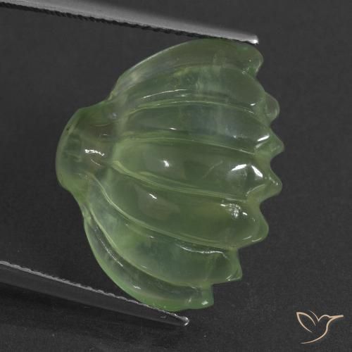 Préhnite Vert poire naturelle Fantaisie, 15.48 ct, Translucide