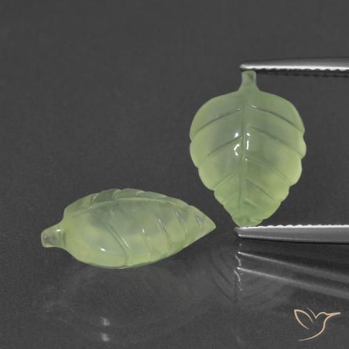 8.94ctw Naturel Vert jaunâtre Préhnite, Fantaisie, Translucide