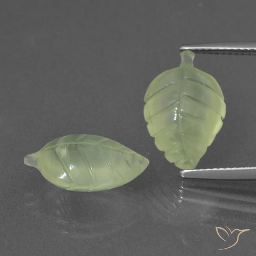 11.68ctw Naturel Vert citron Préhnite, Fantaisie, Translucide