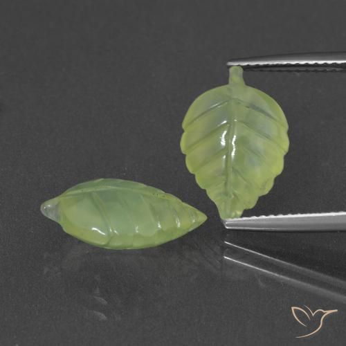 8.80ctw Naturel Vert citron Préhnite, Fantaisie, Translucide