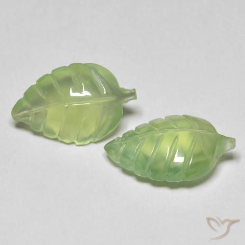 8.38ctw Naturel Vert lime pâle Préhnite, Fantaisie, Translucide
