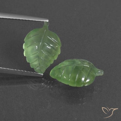 8.55ctw Naturel Vert jaunâtre Préhnite, Fantaisie, Translucide