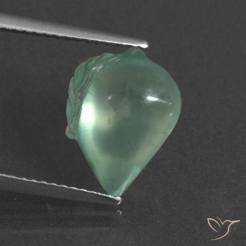 5.19ct Naturel Vert froid léger Préhnite, Fantaisie, Translucide