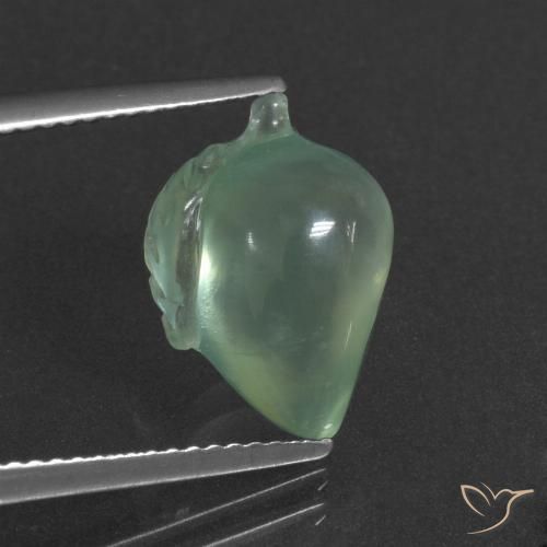 5.05ct Naturel Vert clair Préhnite, Fantaisie, Translucide