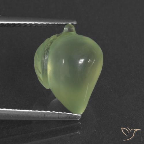 6.02ct Naturel Vert moyen Préhnite, Fantaisie, Translucide
