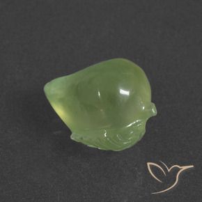 Préhnite Vert chaud naturelle Fantaisie, 6.02 ct, Translucide