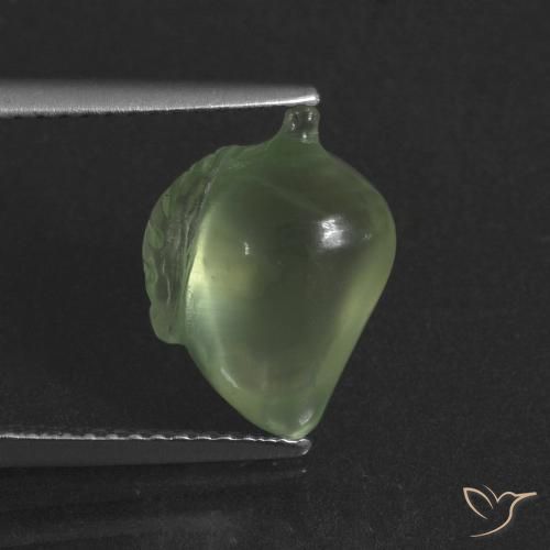 4.68ct Naturel Vert jaunâtre pâle Préhnite, Fantaisie, Translucide