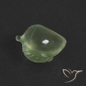 Préhnite Vert jaunâtre pâle naturelle Fantaisie, 4.68 ct, Translucide