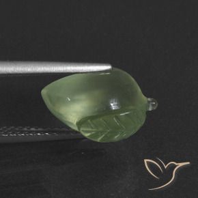 Préhnite Vert jaunâtre pâle naturelle Fantaisie, 4.68 ct, Translucide