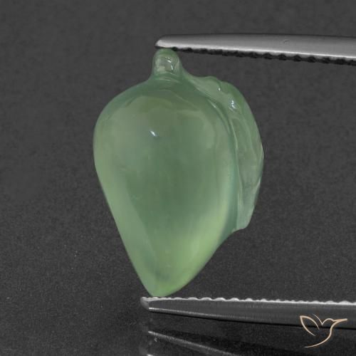 6.51ct Naturel Vert jaunâtre Préhnite, Fantaisie, Translucide