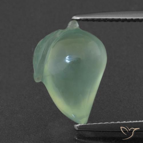 7.37ct Naturel Menthe verte Préhnite, Fantaisie, Translucide