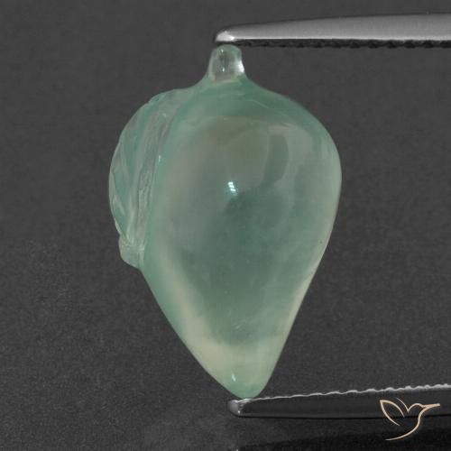 8.43ct Naturel Vert menthe léger Préhnite, Fantaisie, Translucide