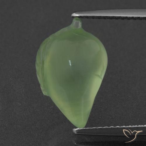 7.25ct Naturel Vert moyen Préhnite, Fantaisie, Translucide