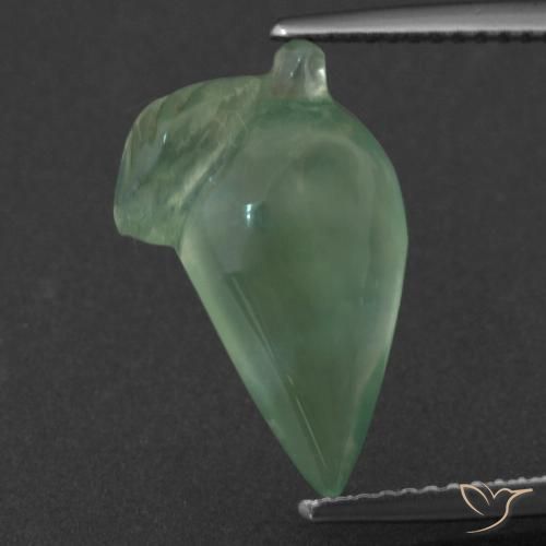 6.37ct Naturel Vert clair Préhnite, Fantaisie, Translucide