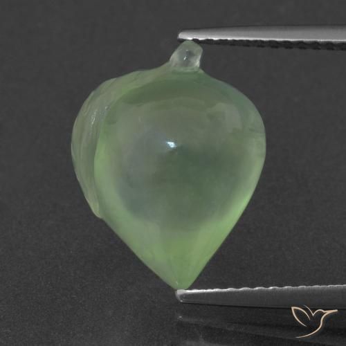 8.56ct Naturel Vert jaunâtre Préhnite, Fantaisie, Translucide
