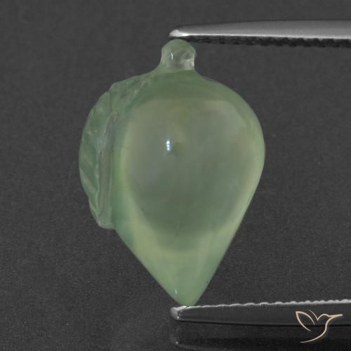 8.08ct Naturel Vert lime pâle Préhnite, Fantaisie, Translucide
