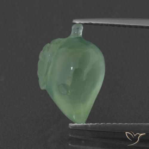6.25ct Naturel Vert clair Préhnite, Fantaisie, Translucide