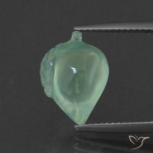5.58ct Naturel Menthe verte Préhnite, Fantaisie, Translucide