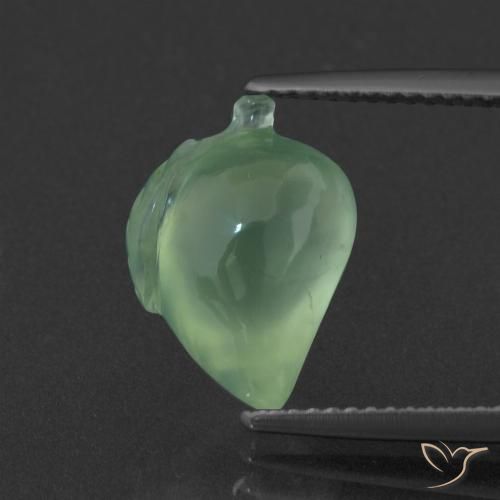 6.16ct Naturel Vert menthe léger Préhnite, Fantaisie, Translucide