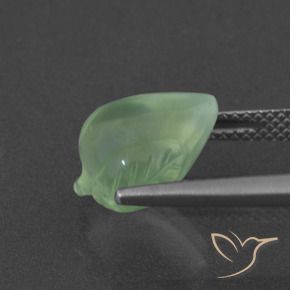 Préhnite Vert poire pâle naturelle Fantaisie, 5.26 ct, Translucide