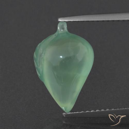 6.28ct Naturel Vert clair Préhnite, Fantaisie, Translucide