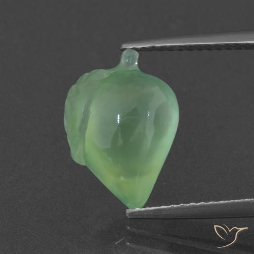 5.59ct Naturel Vert jaunâtre Préhnite, Fantaisie, Translucide