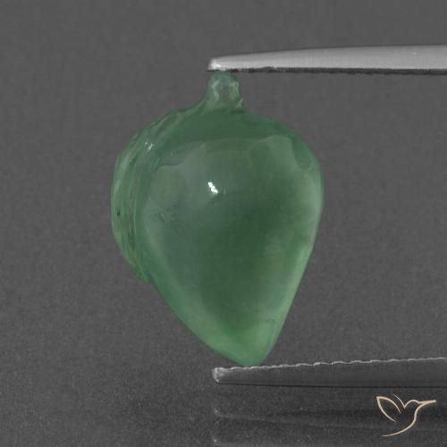 6.76ct Naturel Vert frais Préhnite, Fantaisie, Translucide
