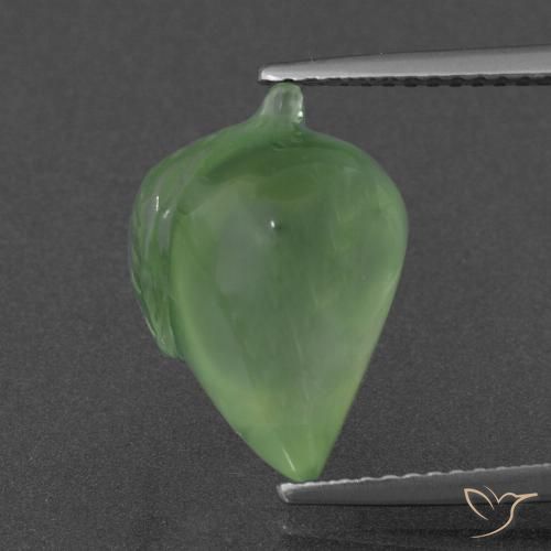 8.08ct Naturel Vert jaunâtre Préhnite, Fantaisie, Translucide