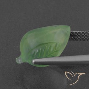 Préhnite Vert jaunâtre naturelle Fantaisie, 8.08 ct, Translucide