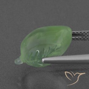 Préhnite Vert poire naturelle Fantaisie, 8.31 ct, Translucide
