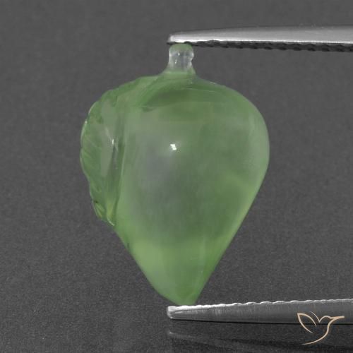 8.26ct Naturel Vert moyen Préhnite, Fantaisie, Translucide