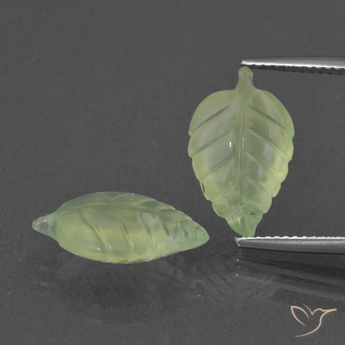 9.60ctw Naturel Vert citron Préhnite, Fantaisie, Translucide