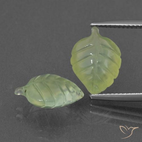 8.52ctw Naturel Vert citron Préhnite, Fantaisie, Translucide