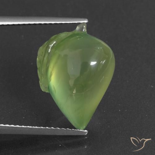 Préhnite Vert citron naturelle Fantaisie, 11.59 ct, Translucide