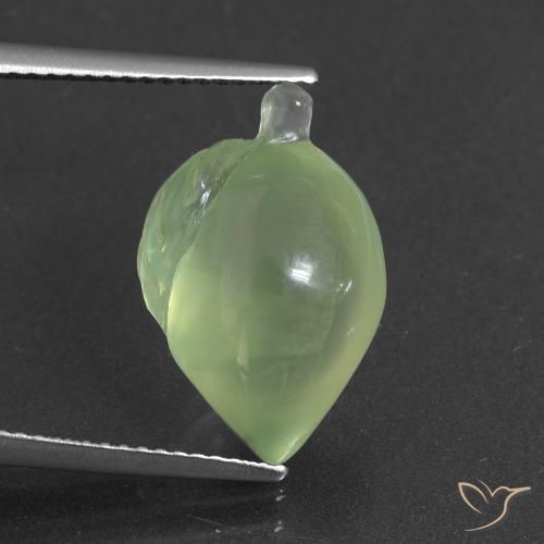 9.92ct Naturel Vert jaunâtre Préhnite, Fantaisie, Translucide