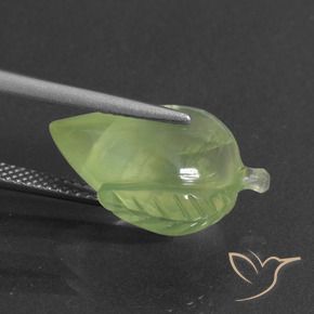 Préhnite Vert jaunâtre naturelle Fantaisie, 10.11 ct, Translucide