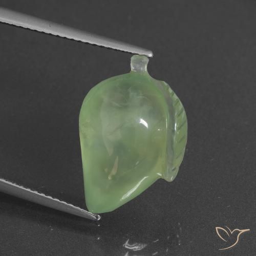 11.82ct Naturel Vert jaunâtre Préhnite, Fantaisie, Translucide