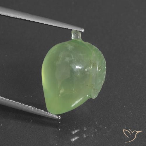12.14ct Naturel Vert lime pâle Préhnite, Fantaisie, Translucide