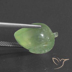 Préhnite Vert lime pâle naturelle Fantaisie, 12.14 ct, Translucide
