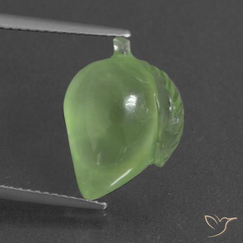 8.73ct Naturel Vert moyen Préhnite, Fantaisie, Translucide