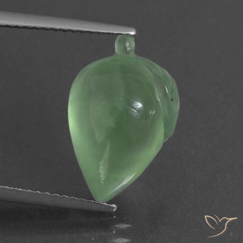 8.48ct Naturel Vert chaud Préhnite, Fantaisie, Translucide