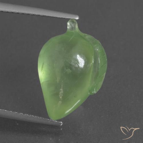 8.87ct Naturel Vert jaunâtre Préhnite, Fantaisie, Translucide