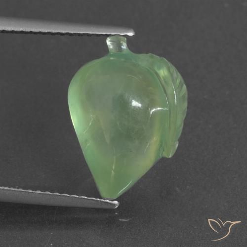 8.30ct Naturel Vert moyen Préhnite, Fantaisie, Translucide