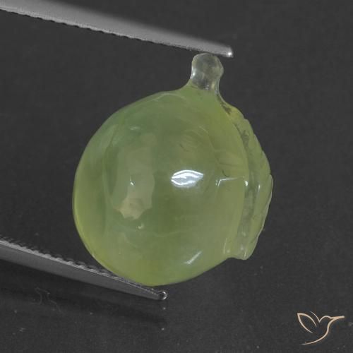 15.46ct Naturel Vert jaunâtre Préhnite, Fantaisie, Translucide