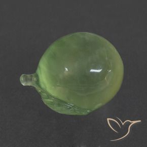 Préhnite Vert poire pâle naturelle Fantaisie, 13.40 ct, Translucide