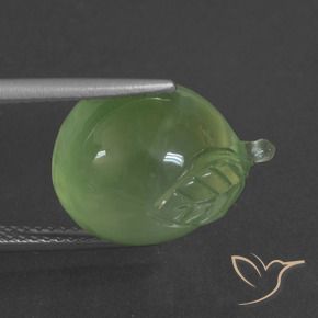 Préhnite Vert poire pâle naturelle Fantaisie, 13.40 ct, Translucide