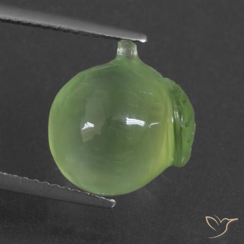 9.55ct Naturel Vert citron Préhnite, Fantaisie, Translucide