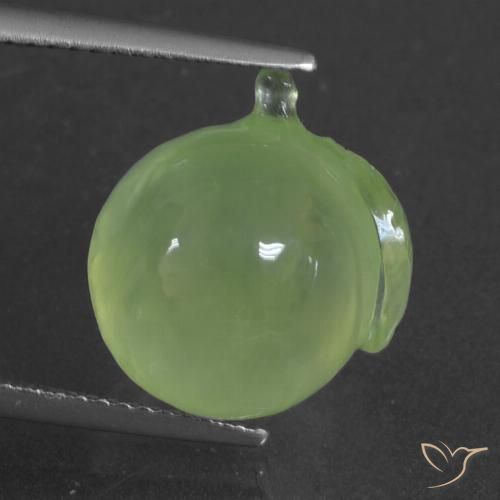 12.12ct Naturel Vert citron Préhnite, Fantaisie, Translucide