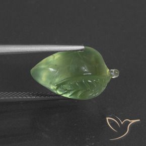Préhnite Vert poire naturelle Fantaisie, 11.27 ct, Translucide